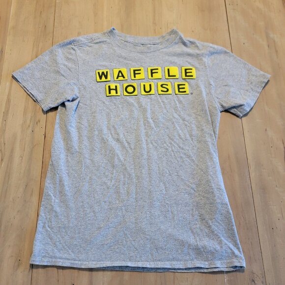 WAFFLE HOUSE AMERICAN ROADTRIP YOUTH SHORT SLEEVE Gray T SHIRT Sz L - Picture 6 of 6